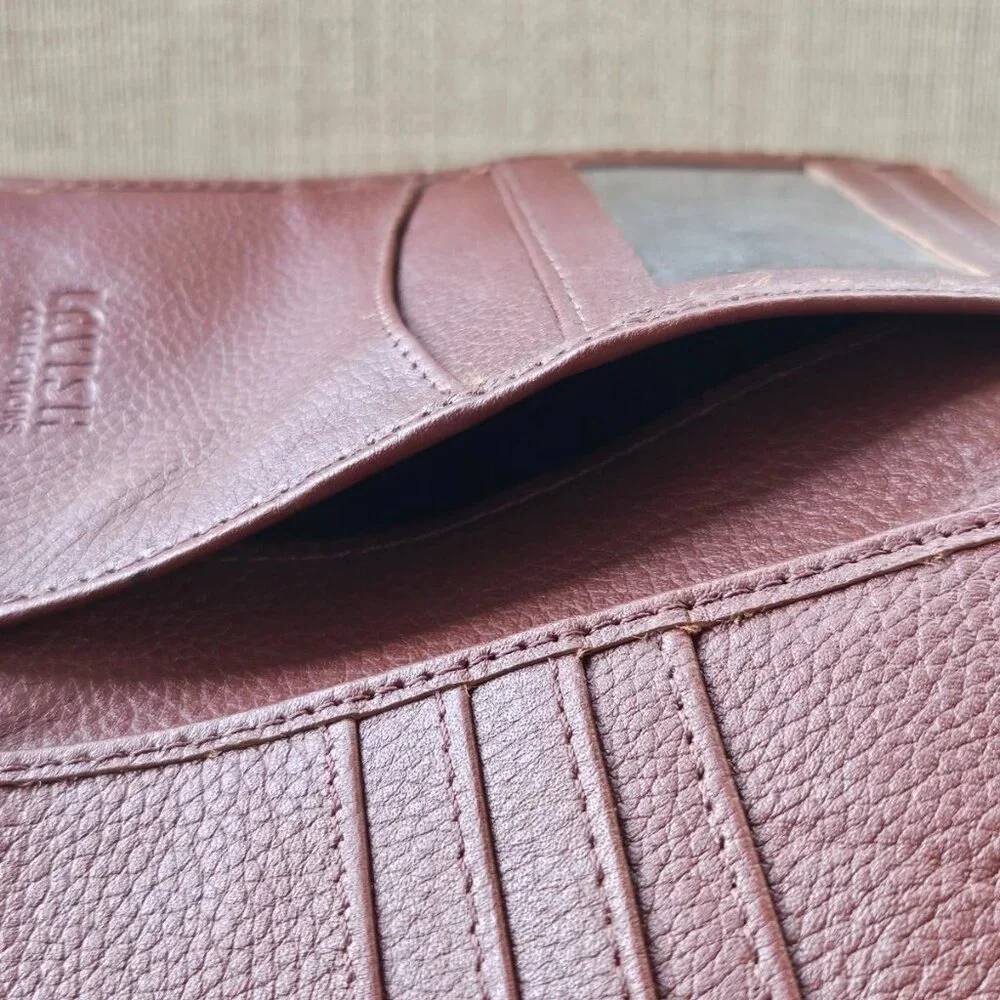 Travel Wallet Passport Holder Brown Genuine Leather Card Holder Purse Handmade